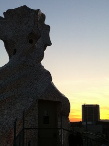 Tramonto sulla Pedrera a Barcellona